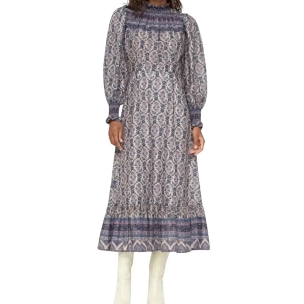 Sea New York Blue Floral Midi Dress Size 8 - Picture 1 of 9